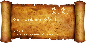 Kesztenbaum Kál névjegykártya